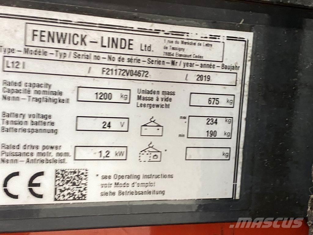 Linde L12 I Wózki widłowe unoszące z dyszlem