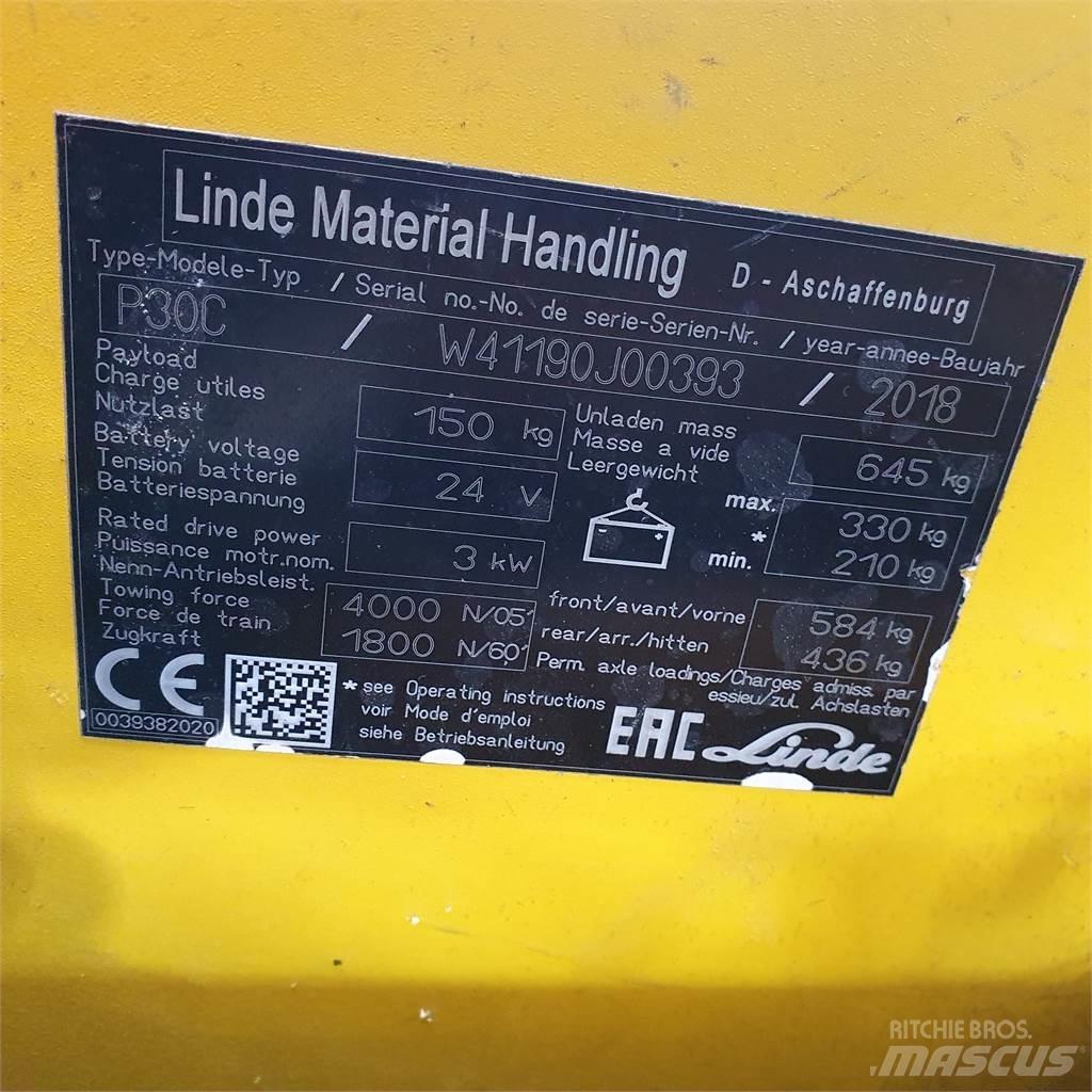 Linde P30C Wózki widłowe samochodowe ciągnące