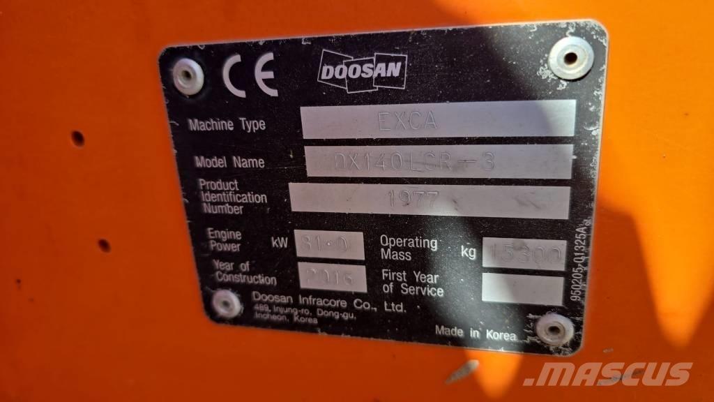 Doosan DX 140 LCR-3 Koparki gąsienicowe