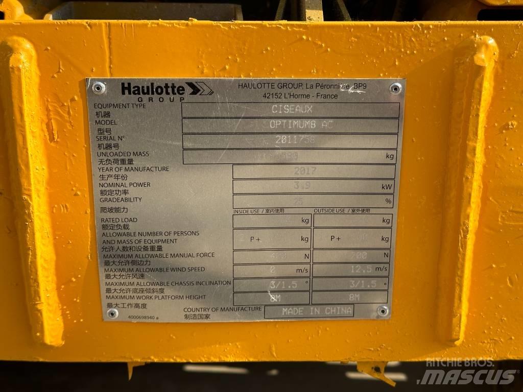 Haulotte OPTIMUM 8 Podnośniki nożycowe