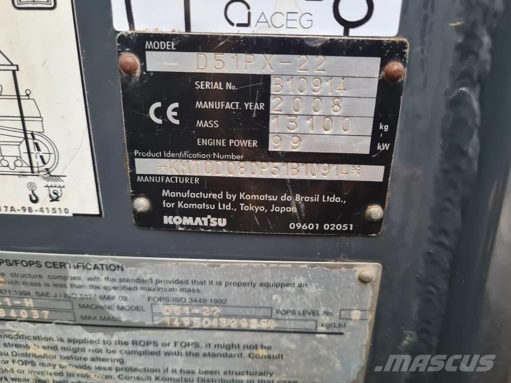 Komatsu D51PX-22 Spycharki gąsienicowe