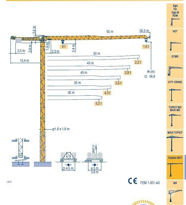 Potain MDT 132 G8 Żurawie wieżowe