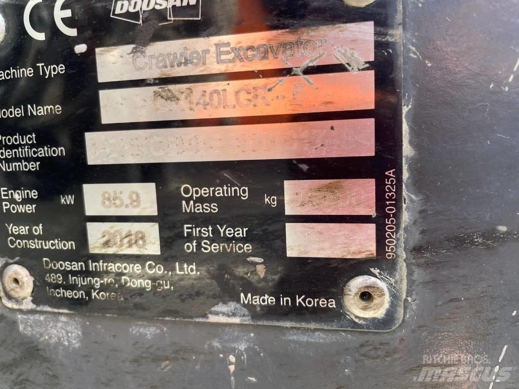 Doosan DX 140 LCR Koparki gąsienicowe