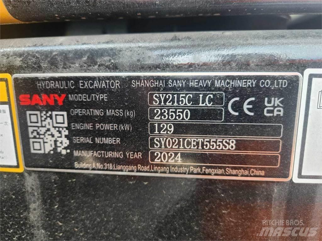 Sany SY215C Koparki gąsienicowe