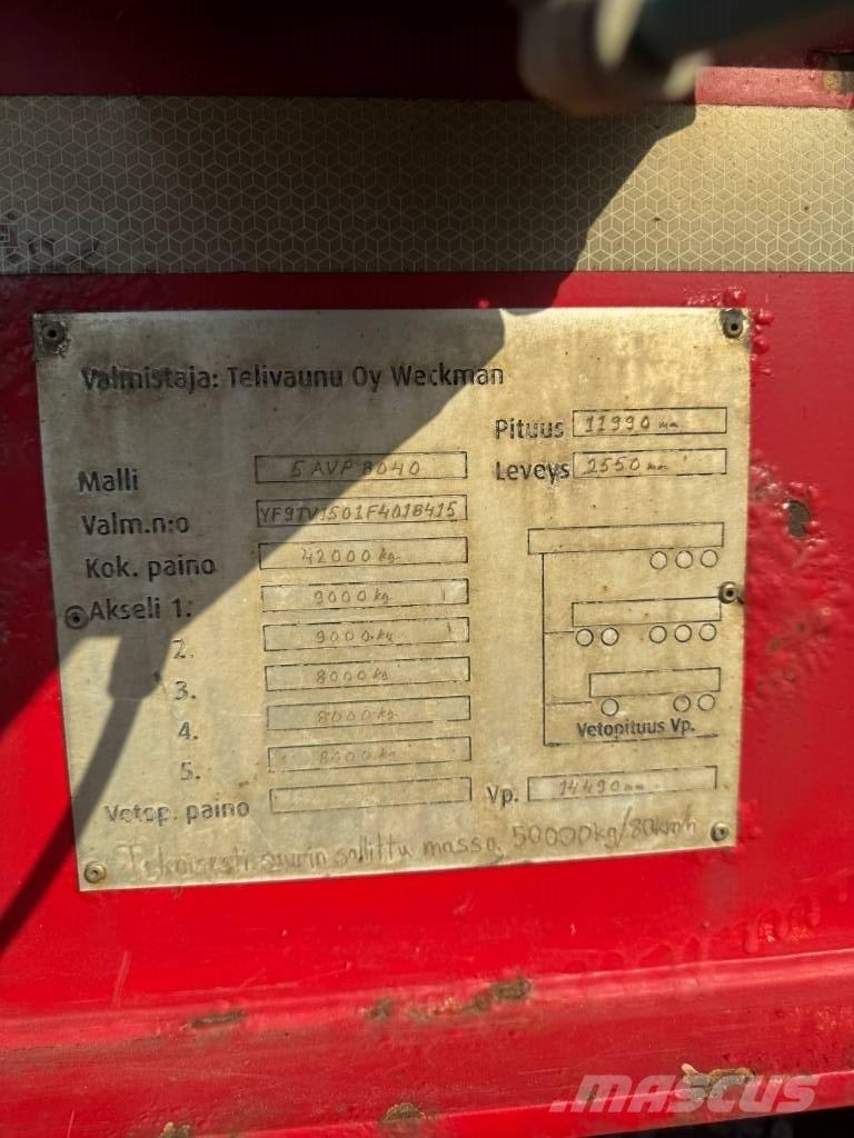 Weckman 5 AVP 8040 Przyczepy do przewozu drewna
