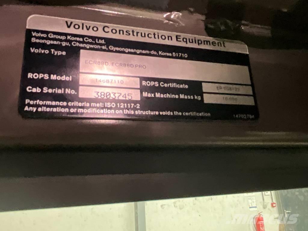 Volvo ECR 88 D Kabiny i wnętrze