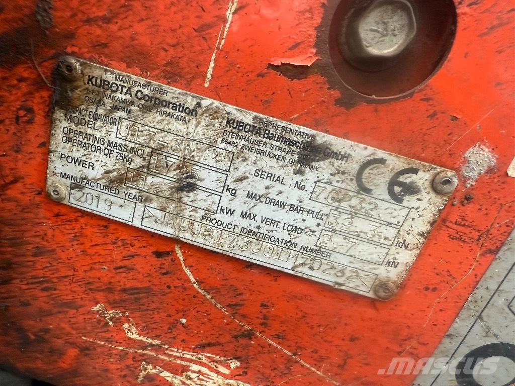 Kubota U 17-3 Minikoparki
