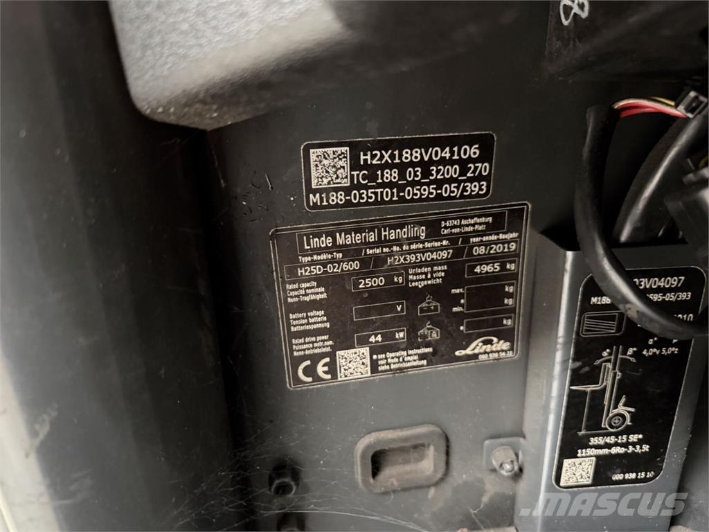 Linde H25D-02/600 Wózki Diesla