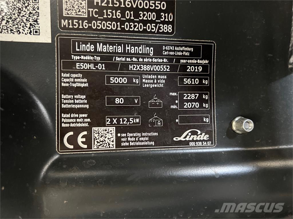 Linde E50HL-01 Wózki elektryczne