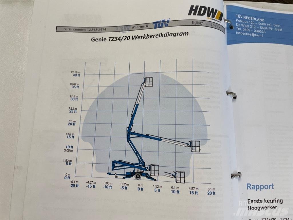 Genie TZ 34/20 Podnośniki na przyczepach