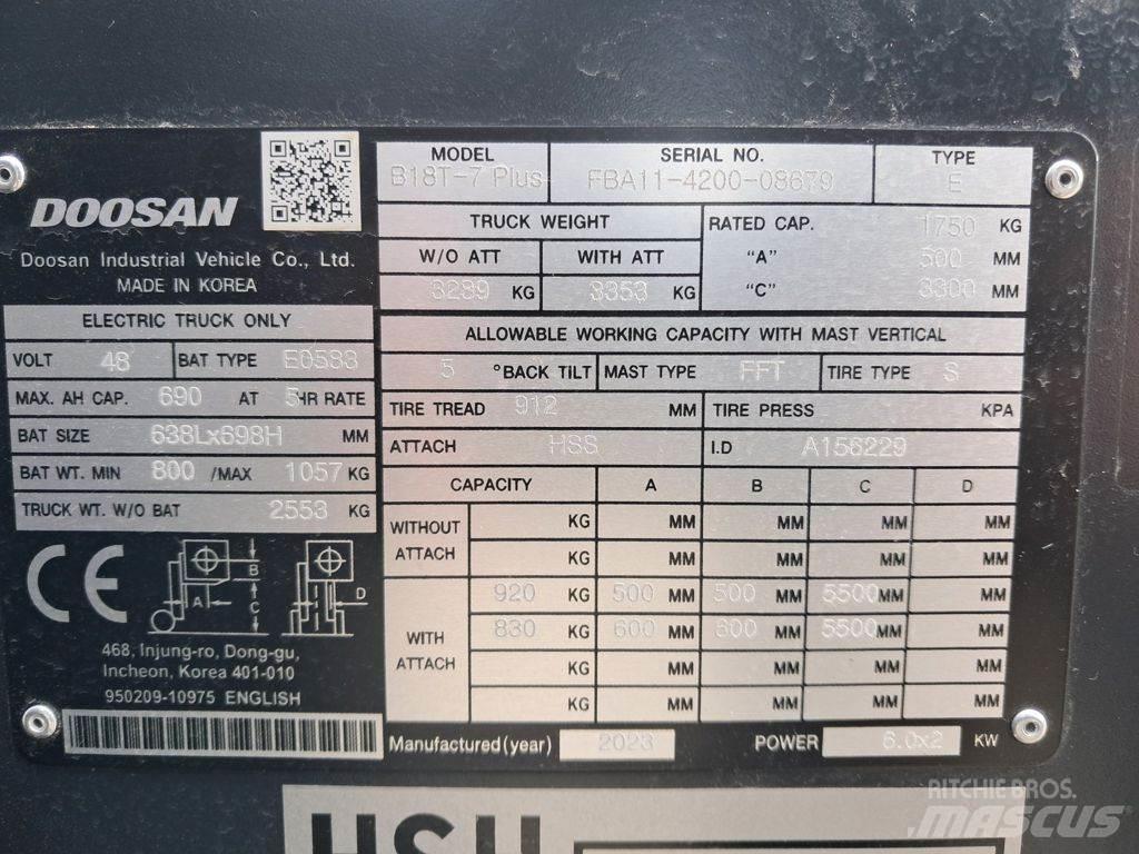 Doosan B18T-7 PLUS Wózki elektryczne