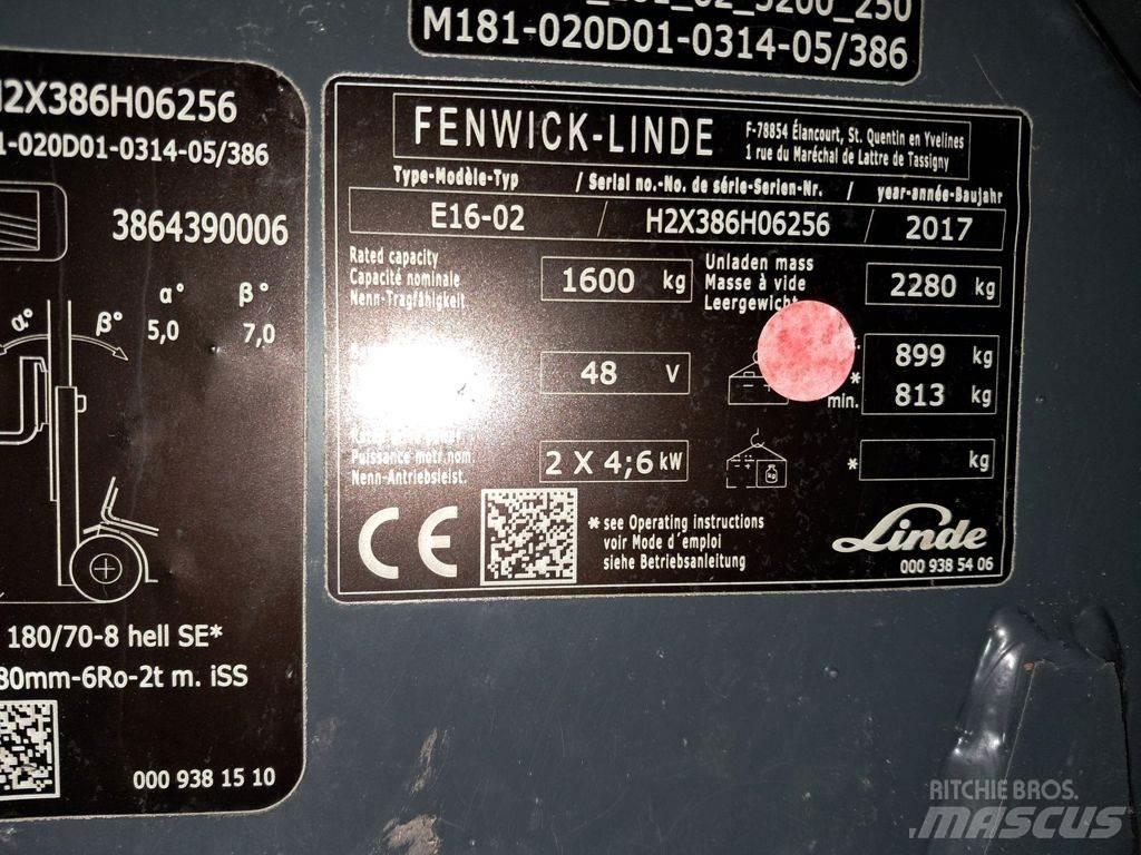 Linde E16-02 Wózki elektryczne