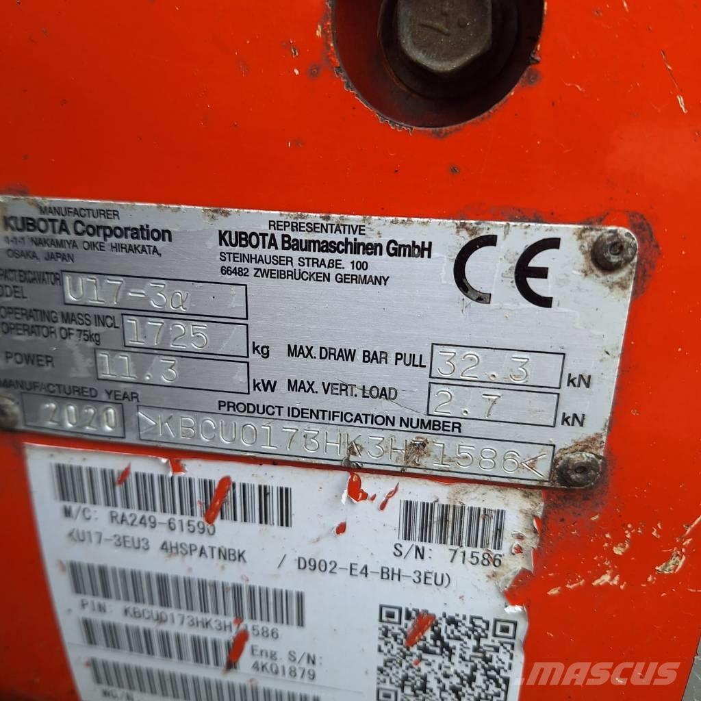 Kubota U 17-3 Minikoparki