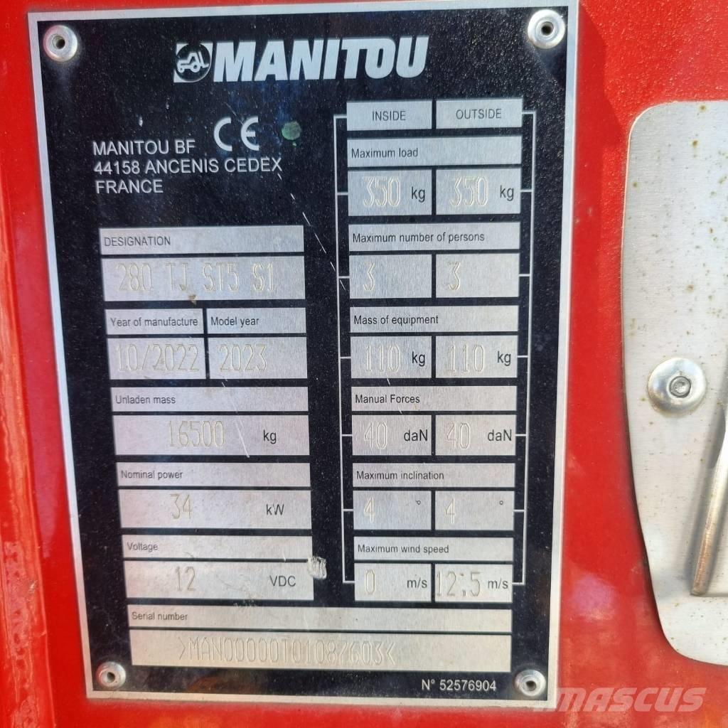 Manitou 280 TJ Podnośniki teleskopowe
