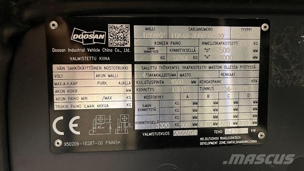 Doosan D35NXP Wózki Diesla