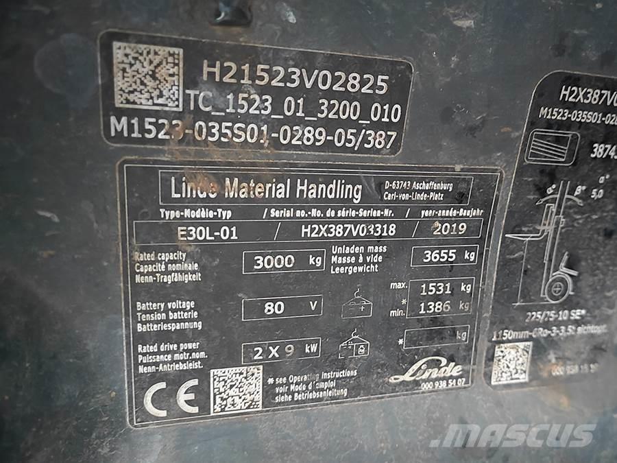 Linde E30L-01 Wózki elektryczne