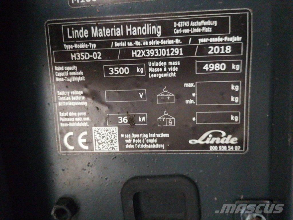 Linde H35D-02 Wózki Diesla
