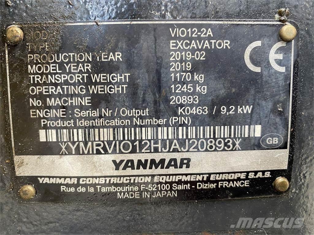 Yanmar VIO12 Koparki kołowe
