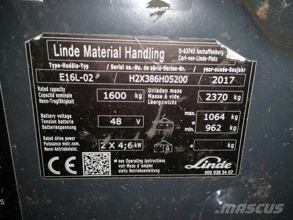 Linde E16L-02 Wózki elektryczne
