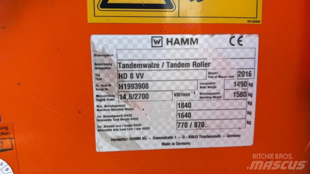Hamm HD 8 VV Walce dwubębnowe