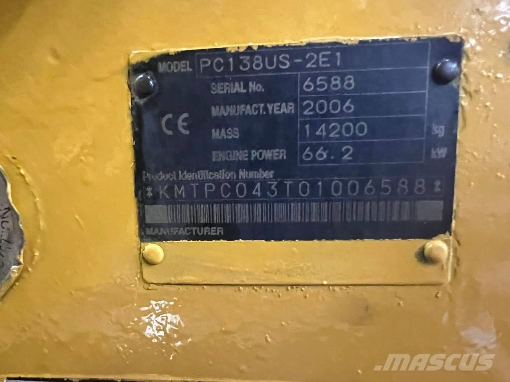 Komatsu PC 138 US Koparki gąsienicowe