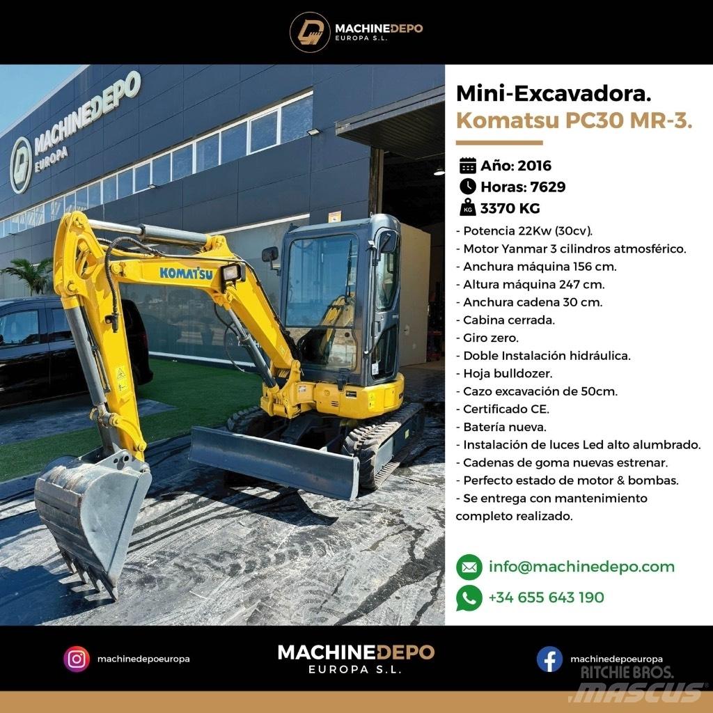 Komatsu PC 30 MR-3 Minikoparki
