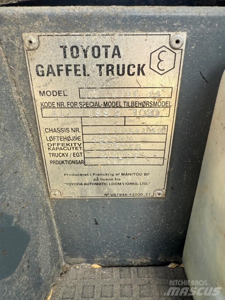 Toyota FD 25 Wózki Diesla