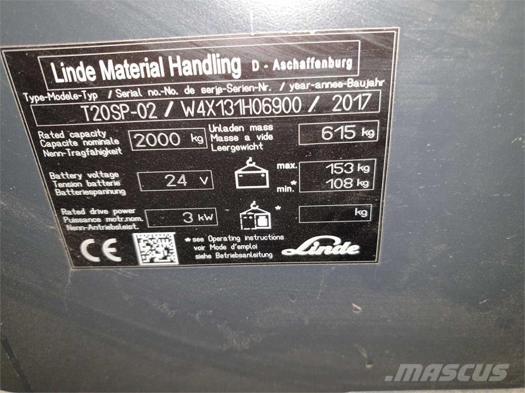 Linde T20SP ION Samojezdne maszyny do załadunku