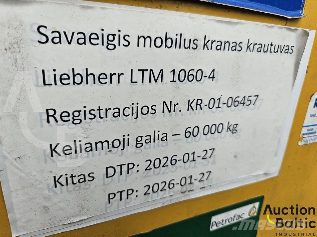 Liebherr LTM 1060 Żurawie samochodowe