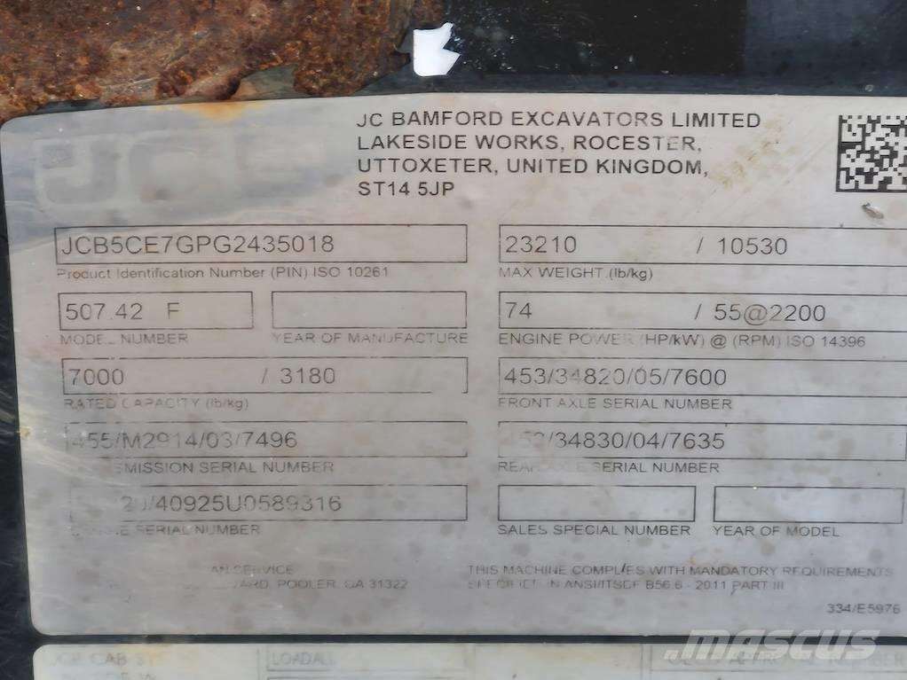 JCB 507-42 Ładowarki teleskopowe