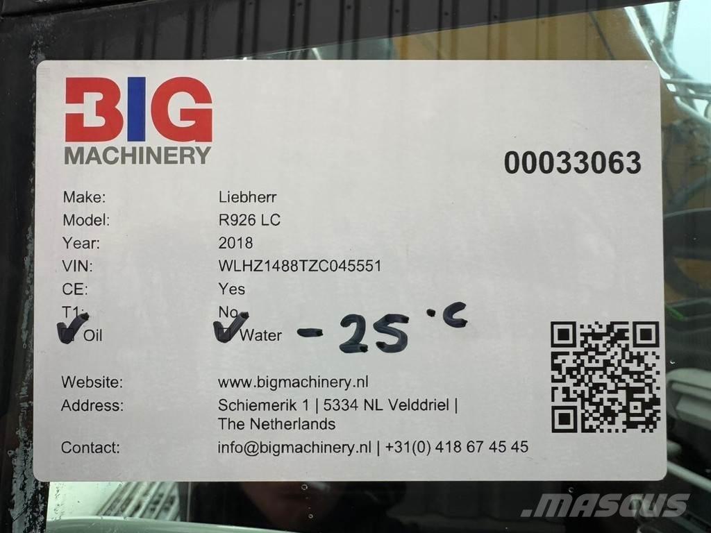Liebherr R926 LC Koparki gąsienicowe