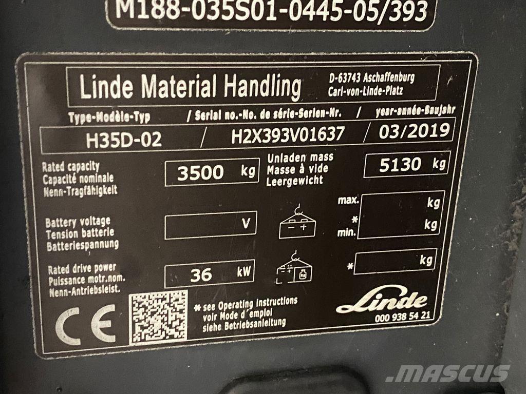 Linde H35D-02 Wózki Diesla