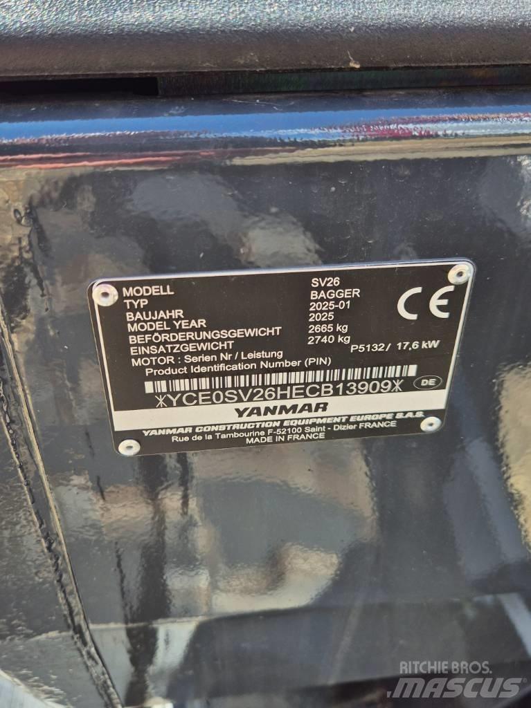Yanmar SV26 Advance Minikoparki