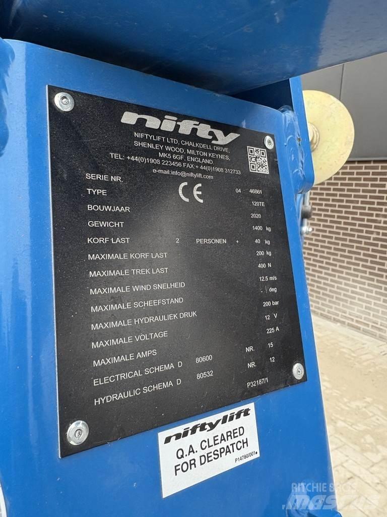 Niftylift 120t Podnośniki na przyczepach
