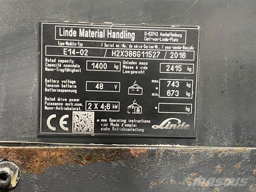 Linde E14-02 Wózki elektryczne