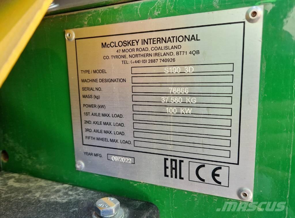 McCloskey S190 Przesiewacze mobilne