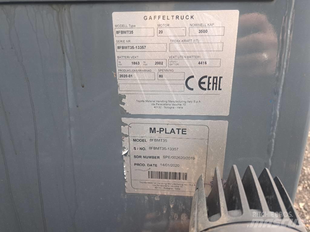 Toyota 8fbmt35 Wózki elektryczne