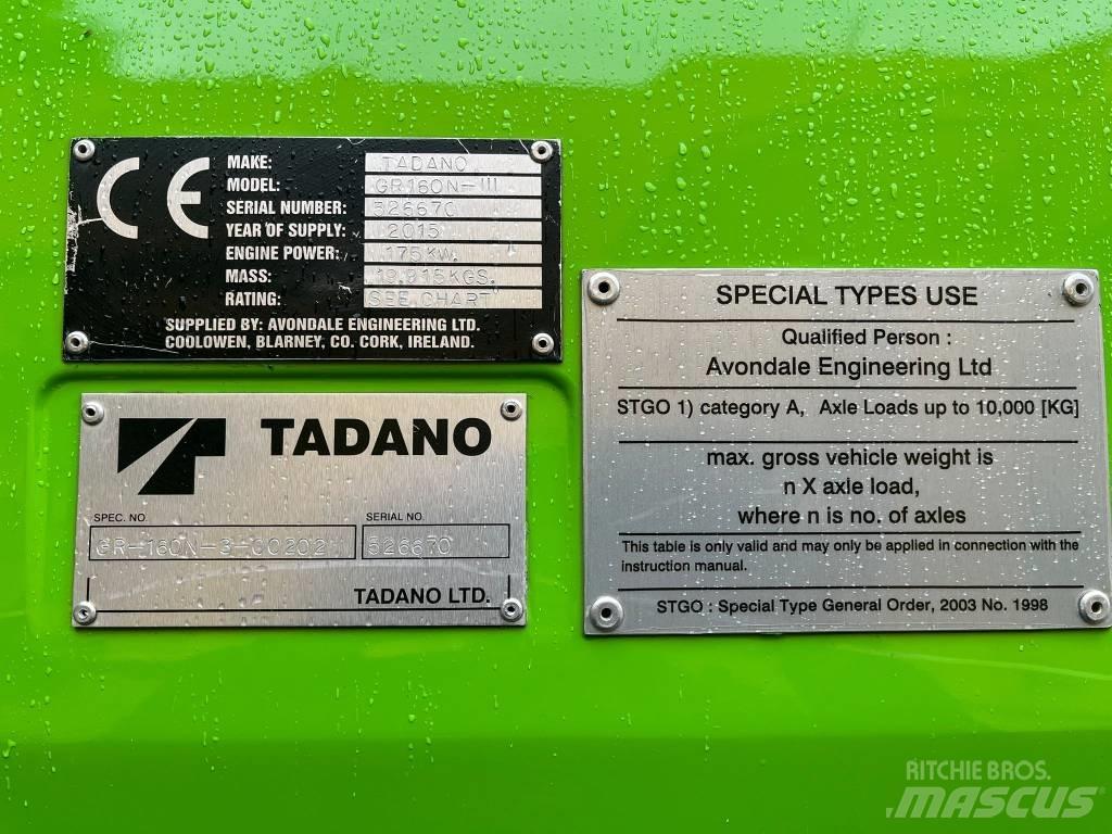 Tadano GR 160 n3 Żurawie terenowe