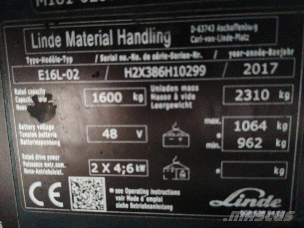Linde E16L-02 Wózki elektryczne