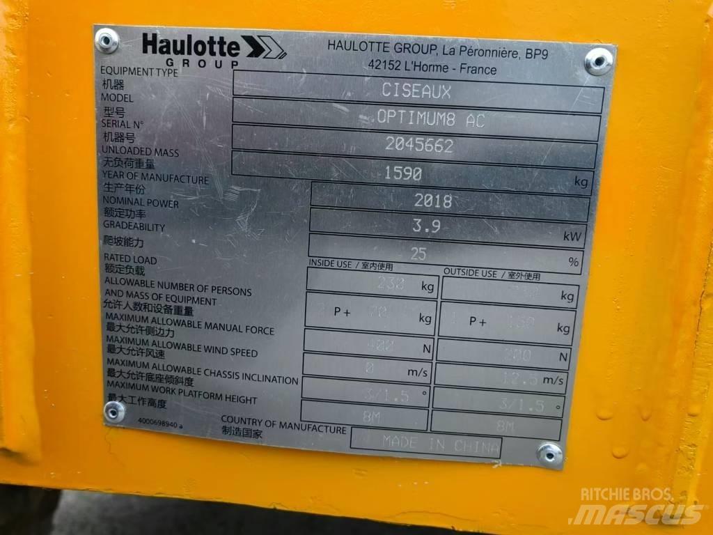 Haulotte OPTIMUM 8 Podnośniki nożycowe
