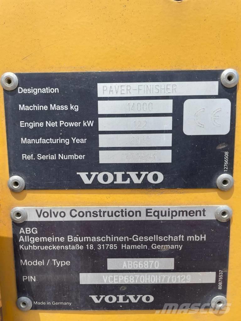 Volvo ABG 6870 Rozściełacze do asfaltu