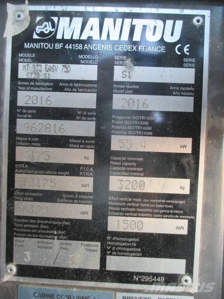 Manitou MT 932 Ładowarki teleskopowe