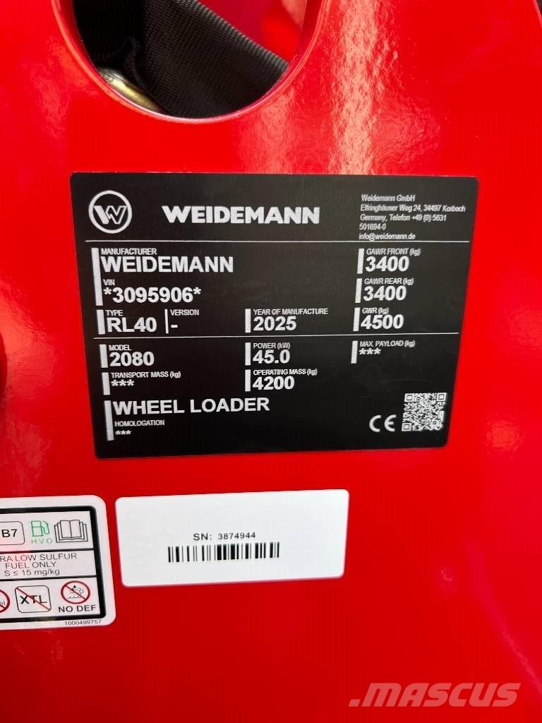 Weidemann 2080 Ładowarki rolnicze