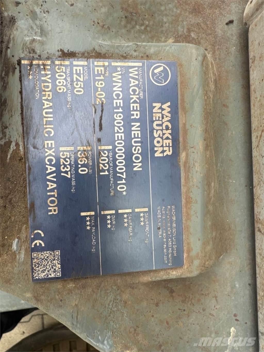 Wacker Neuson EZ50 Koparki gąsienicowe