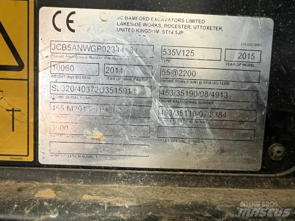 JCB 535-125 Ładowarki teleskopowe