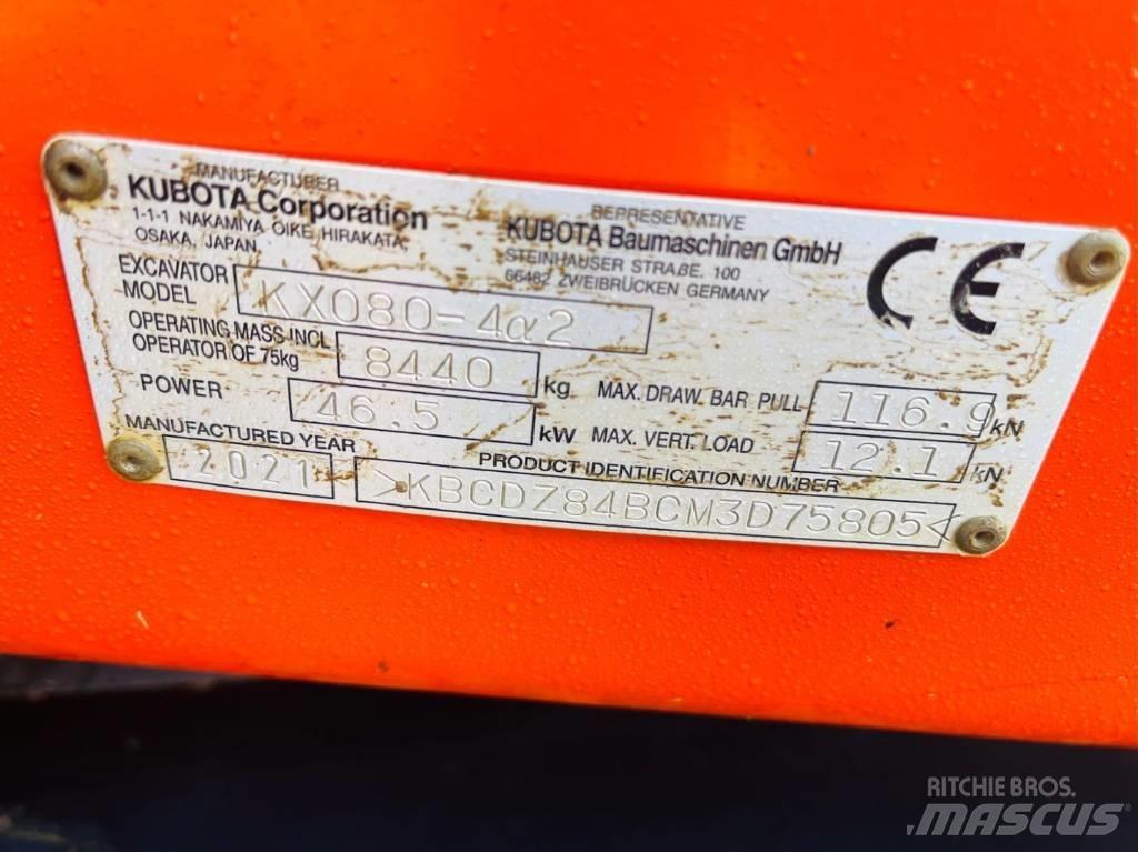 Kubota KX 080-4 Midikoparki  7t - 12t