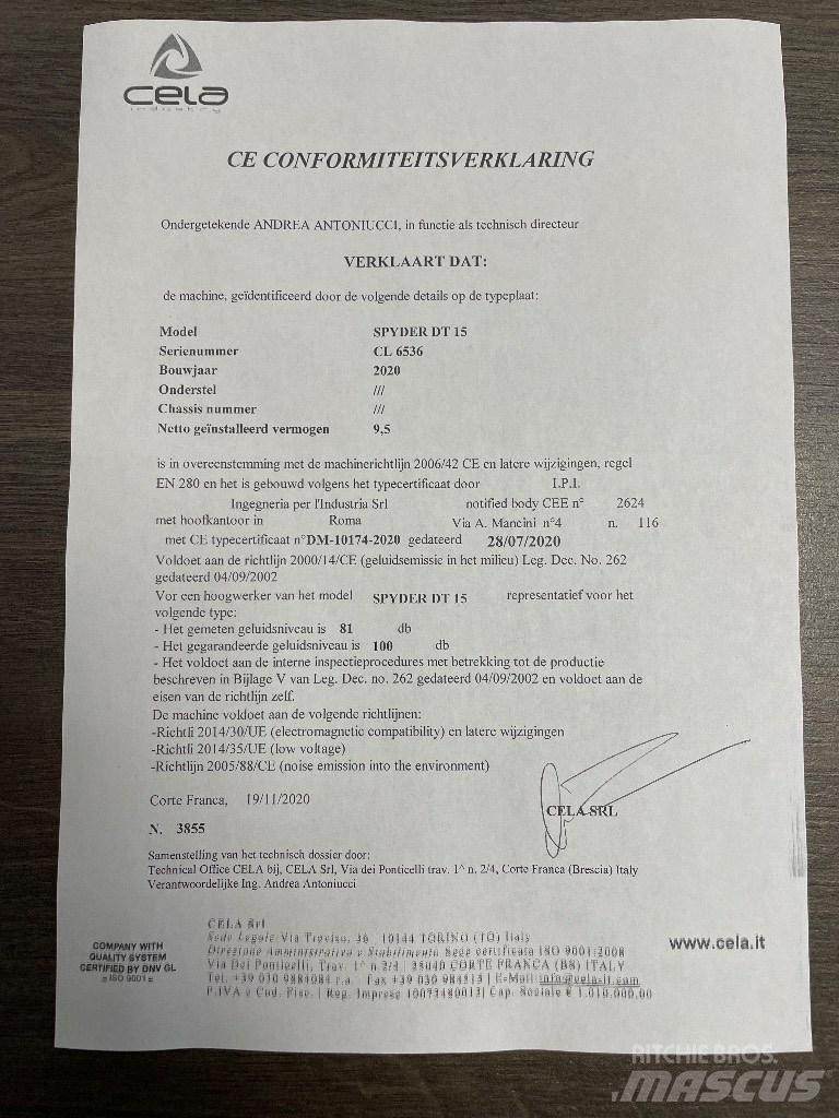 Cela DT 15 SOLD Podnośniki przegubowe