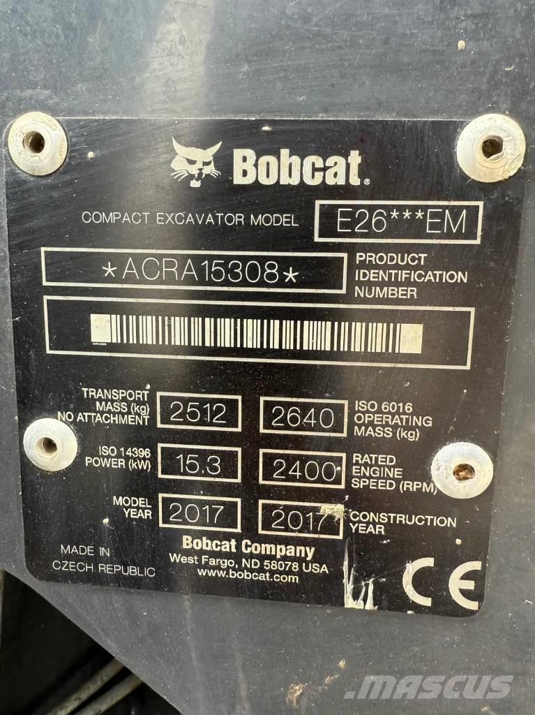 Bobcat E 26 EM Minikoparki