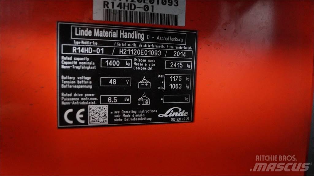 Linde R14HD Wózki widłowe wysokiego składowania