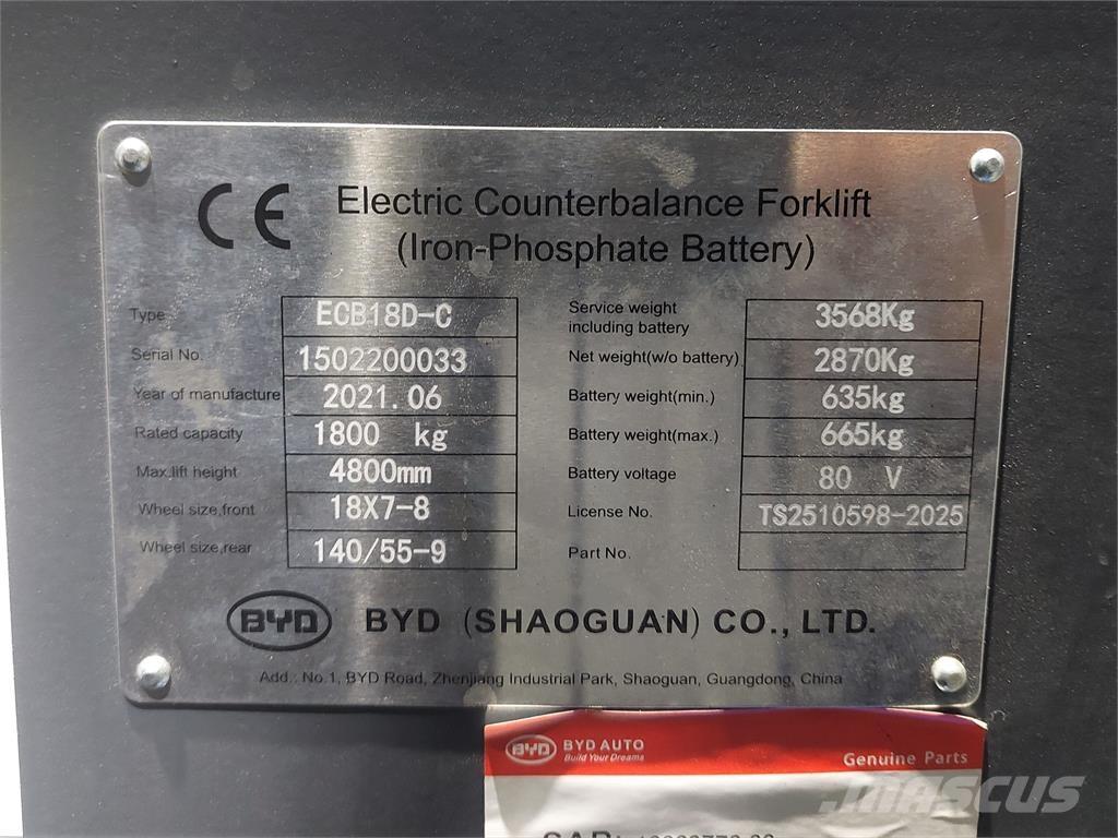 BYD ECB18DC Wózki elektryczne